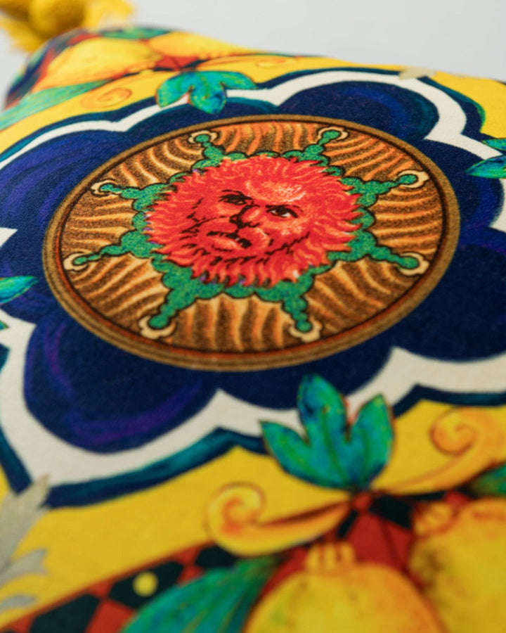 Amalfi Blue velvet pillow by Mind the Gap (LC40213), view 2