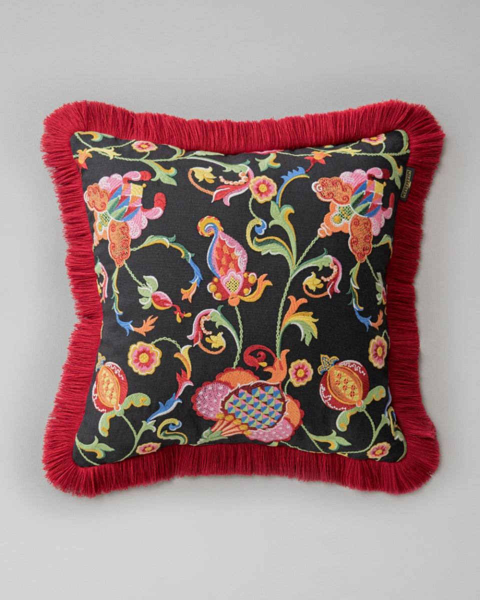 Al Fresco embroidered pillow by Mind the Gap (LC40254), front