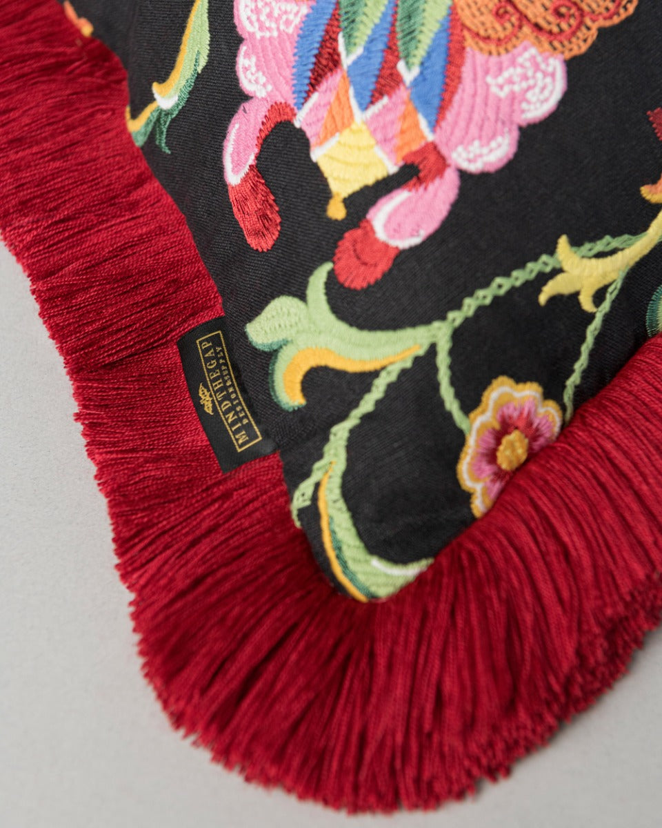 Al Fresco embroidered pillow by Mind the Gap (LC40254), view 2