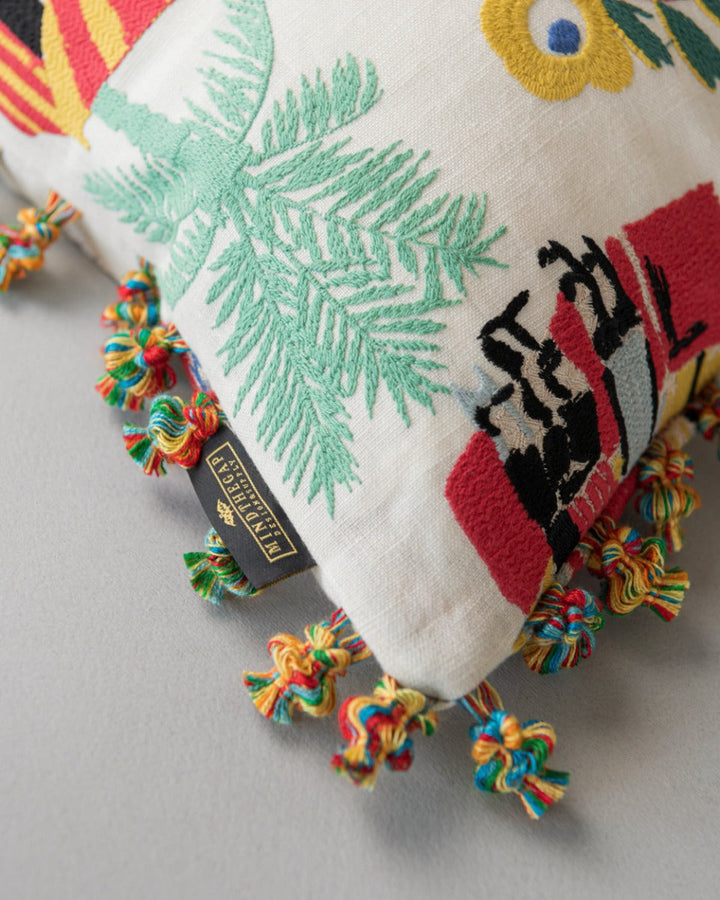 Carretto Del Cibo embroidered pillow by Mind the Gap (LC40257), view 3