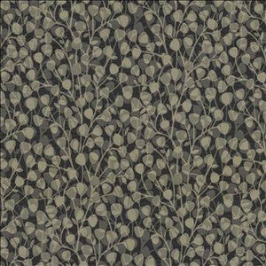 Kasmir Fabric Leaf Overlay Carbon