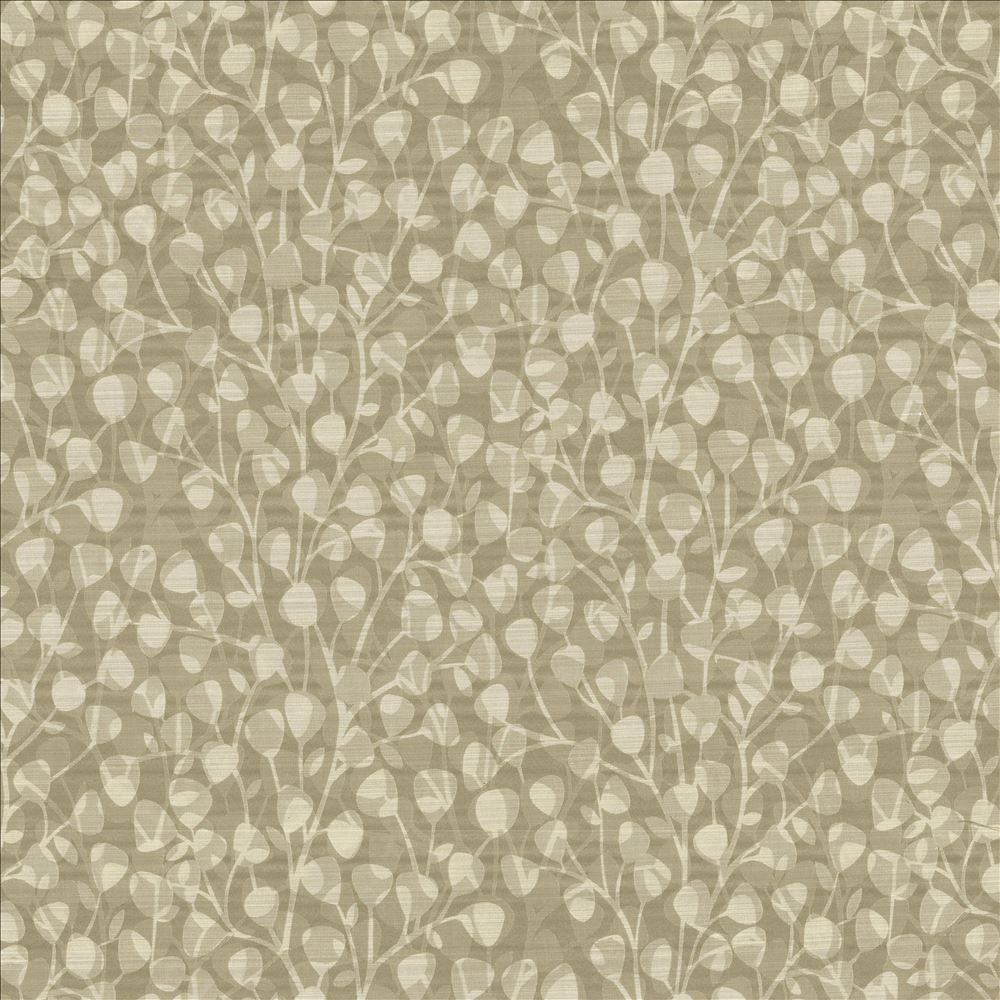 Leaf Overlay Mocha by Kasmir Designer Fabric 5118 100% Polyester USA 39,000 Wyzenbeek Double Rubs Horizontal: 29 2/8 inches and Vertical: 32 2/8 inches 57 - Swanky Fabrics -
