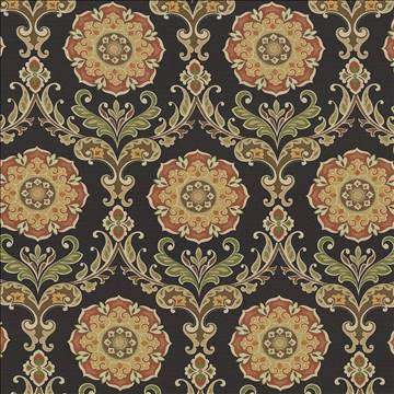 Leclaire Espresso by Kasmir Designer Fabric 1433 100% Cotton SOUTH KOREA 15,000 Wyzenbeek Double Rubs H: 13 4/8 inches, V: 27 inches 54 - 55 - Swanky Fabrics - Kasmir