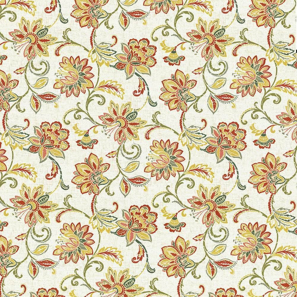 Leopold Garden by Kasmir Designer Fabric 5063 100% Cotton PAKISTAN 15,000 Wyzenbeek Double Rubs Horizontal: 27 inches and Vertical: 27 inches 54 - 55 - Swanky Fabrics -