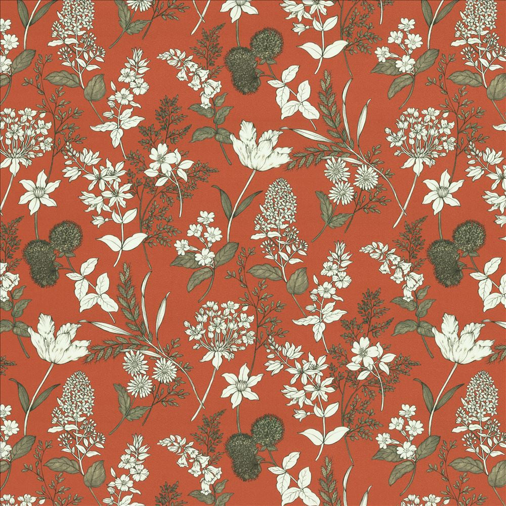 Lily Chili by Kasmir Designer Fabric 5155 100% Cotton
 SPAIN </p><p>Repeat: Horizontal: 27 inches and Vertical: 27 inches 54 - Swanky Fabrics -