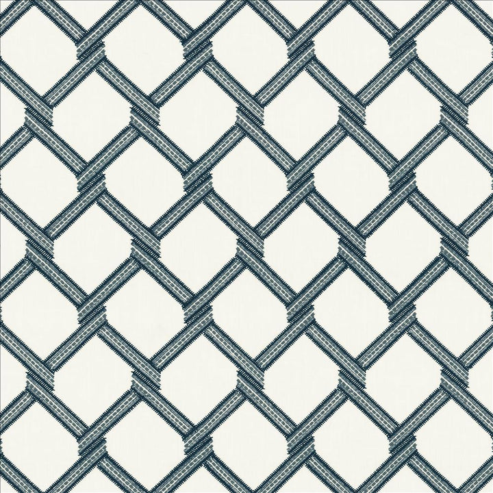 Link Navy by Kasmir Designer Fabric 5156 73% Polyester
27% Cotton
 INDIA </p><p>Repeat: Horizontal: 6 4/8 inches and Vertical: 9 2/8 inches 54 - Swanky Fabrics -