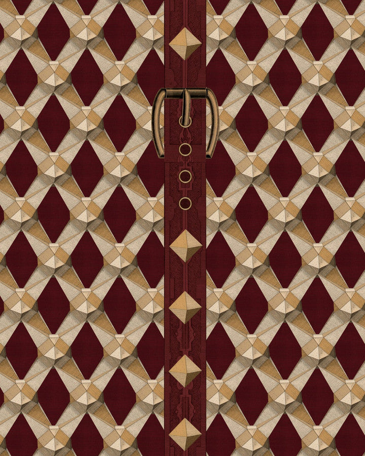 Luxury Detail Bordeaux Wallpaper by Mind the Gap Designer Wallpaper ORIENT EXPRESS Non-woven Made in Europe Paste the wall 1 roll x 20.5 x 10.9 yards - Swanky Fabrics -