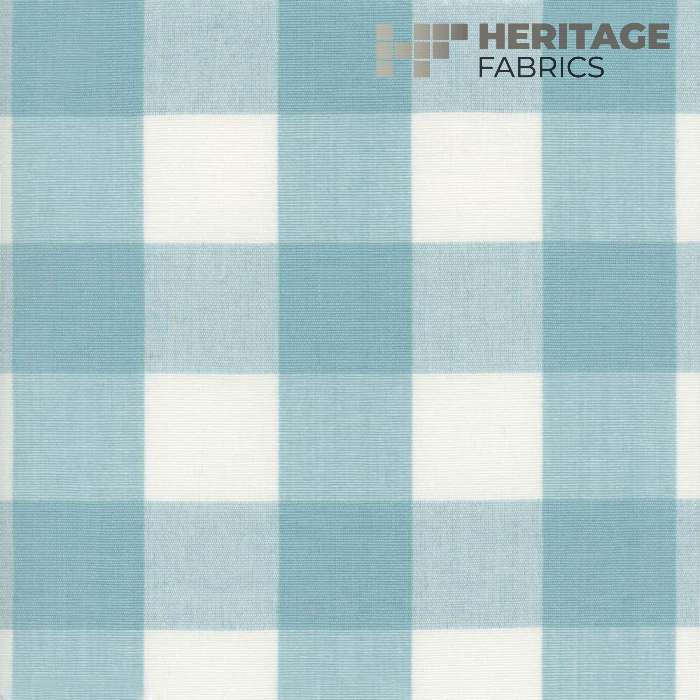 Lyme Aqua by Heritage Designer Fabric - 100% Cotton India 9,000 Horizontal: 3.25" and Vertical: 3.25" 54" - Swanky Fabrics -