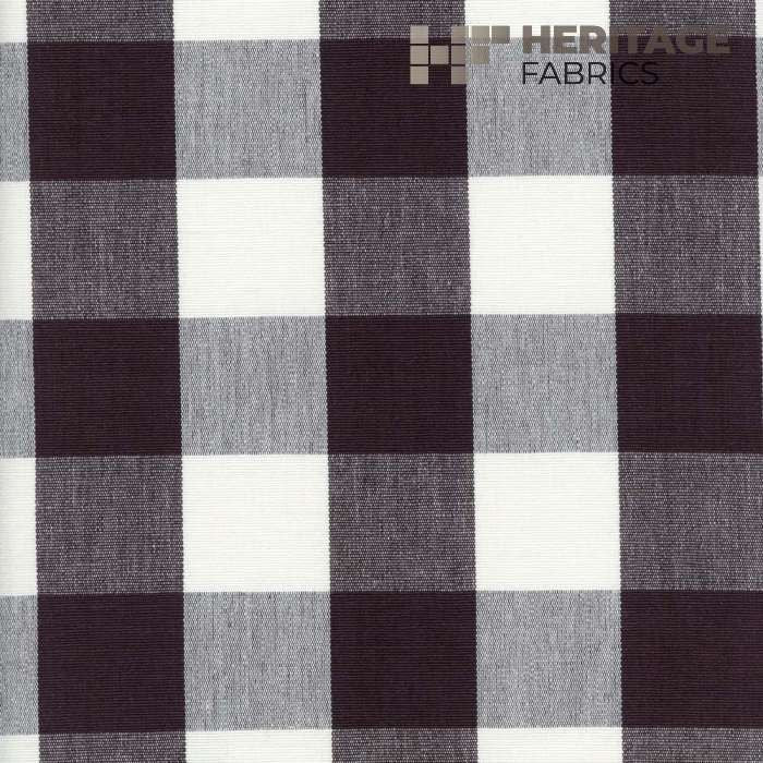 Lyme Charcoal by Heritage Designer Fabric - 100% Cotton India 9,000 Horizontal: 3.25" and Vertical: 3.25" 54" - Swanky Fabrics -