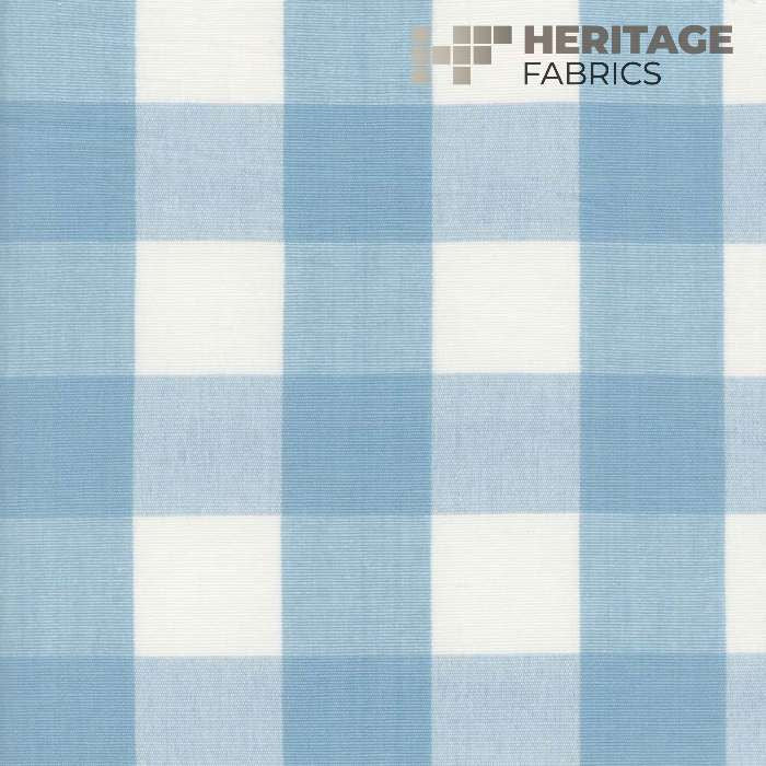 Lyme Cornflower by Heritage Designer Fabric - 100% Cotton India 9,000 Horizontal: 3.25" and Vertical: 3.25" 54" - Swanky Fabrics -