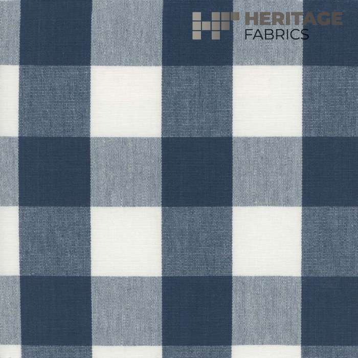Lyme Indigo by Heritage Fabric - 100% Cotton India 9,000 Horizontal: 3.25" and Vertical: 3.25" 54" - Fabric Carolina -