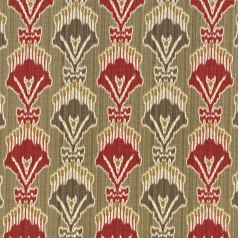 Madras Ruby by Kasmir Designer Fabric 5064 55% Linen
45% Viscose
 CHINA 15,000 Wyzenbeek Double Rubs </p><p>Repeat: Horizontal: 13 4/8 inches and Vertical: 12 5/8 inches 54 - Swanky Fabrics -