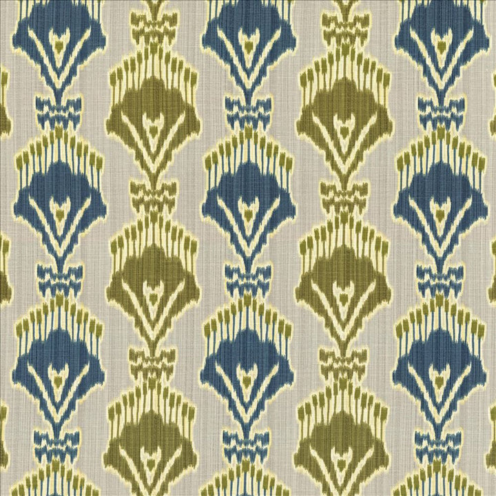 Madras Turquoise by Kasmir Designer Fabric 5065 55% Linen
45% Viscose
 CHINA </p><p>Repeat: Horizontal: 13 4/8 inches and Vertical: 12 5/8 inches 54 - Swanky Fabrics -