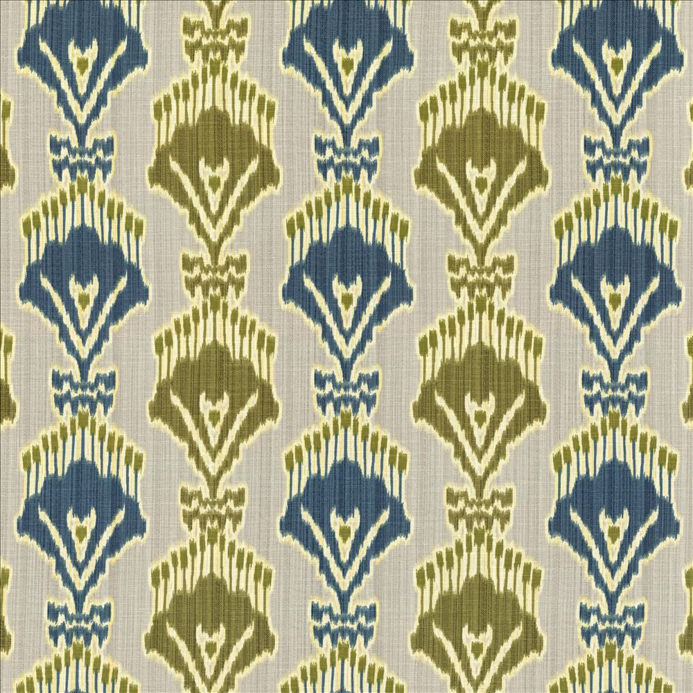 Madras Turquoise by Kasmir Designer Fabric 5065 55% Linen
45% Viscose
 CHINA </p><p>Repeat: Horizontal: 13 4/8 inches and Vertical: 12 5/8 inches 54 - Swanky Fabrics -