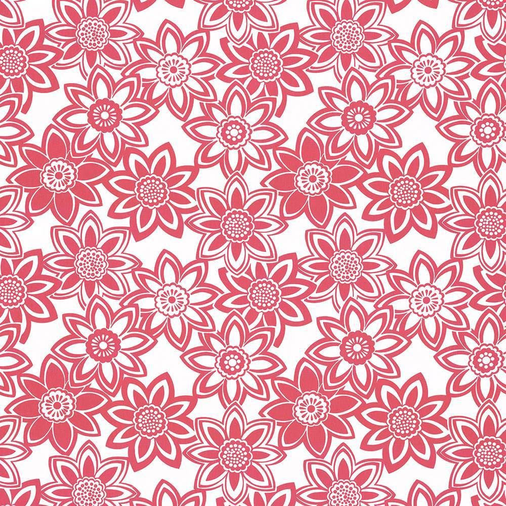 Mahina Hot Pink by Kasmir Designer Fabric 5106 100% Cotton USA 51,000 Wyzenbeek Double Rubs Horizontal: 27 inches and Vertical: 24 6/8 inches 53 - 54 - Swanky Fabrics -