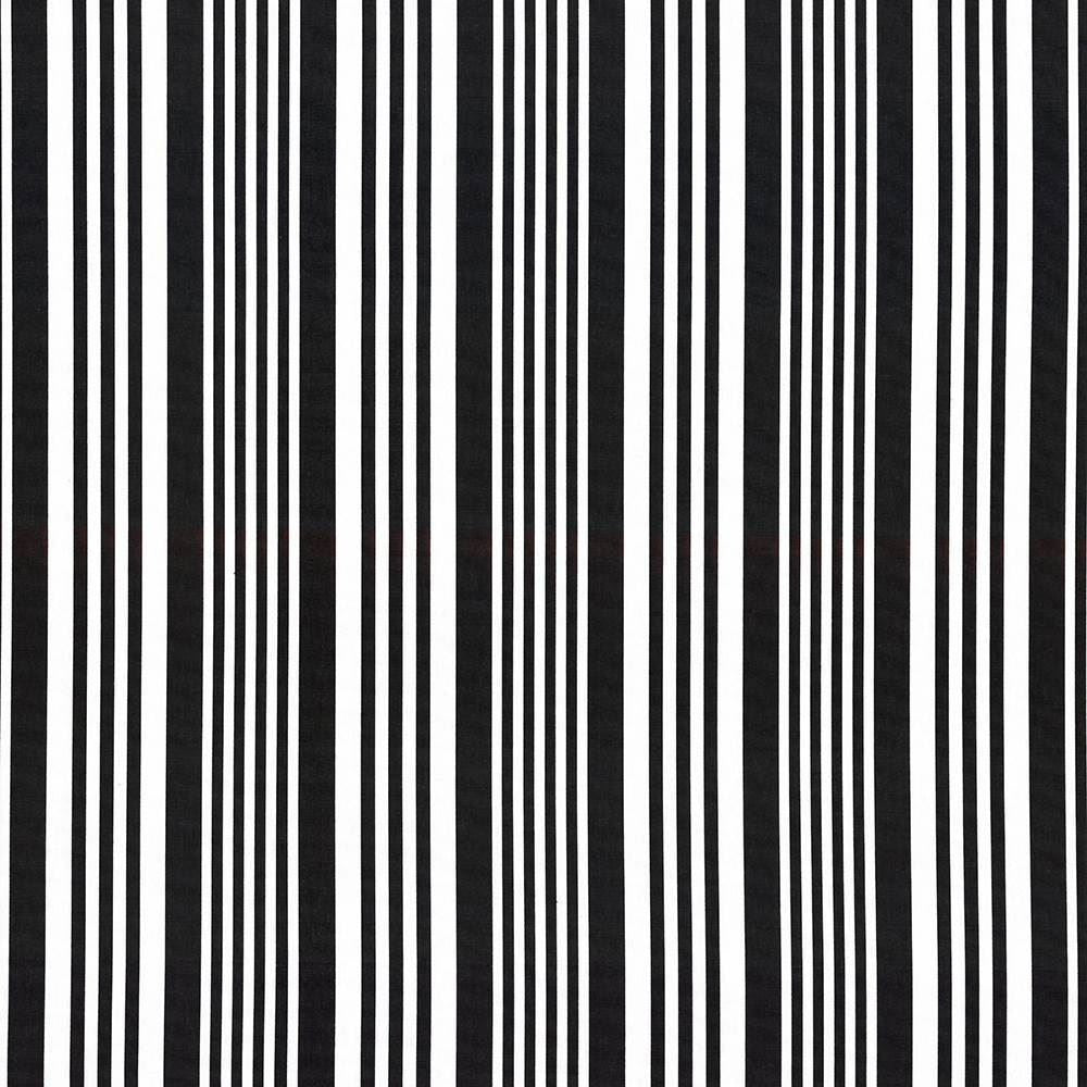 Mahina Stripe Black by Kasmir Designer Fabric 5105 100% Cotton
 USA </p><p>Repeat: Horizontal: 9 inches and Vertical: N/A 53 - 54 - Swanky Fabrics -