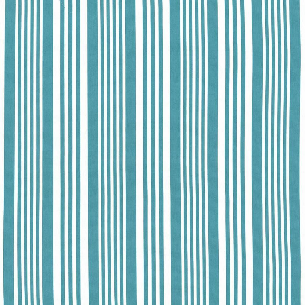 Mahina Stripe Turquoise by Kasmir Designer Fabric 5107 100% Cotton USA 51,000 Wyzenbeek Double Rubs Horizontal: 9 inches and Vertical: 0 Inches 53 - 54 - Swanky Fabrics -