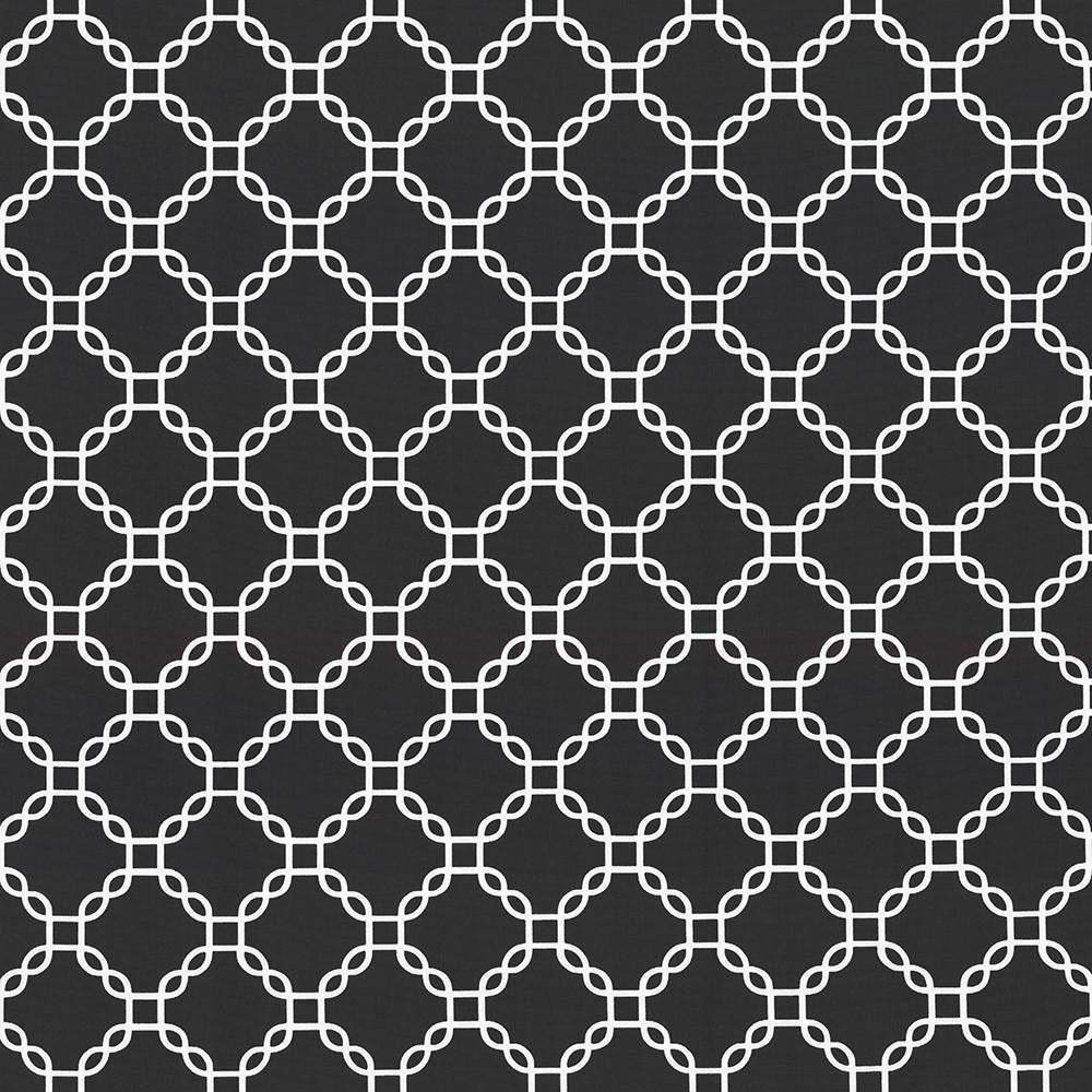 Mahina Trellis Black  by Kasmir Designer Fabric 5105 100% Cotton
 USA 51,000 Wyzenbeek Double Rubs Horizontal: 4 4/8 inches and Vertical: 4 4/8 inches 53  - Swanky Fabrics -
