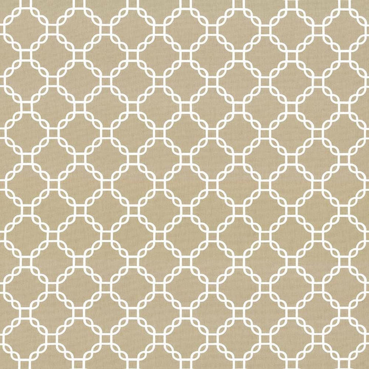 Mahina Trellis Dove by Kasmir Designer Fabric 5105 100% Cotton USA 51,000 Wyzenbeek Double Rubs Horizontal: 4 4/8 inches and Vertical: 4 4/8 inches 53 - 54 - Swanky Fabrics -
