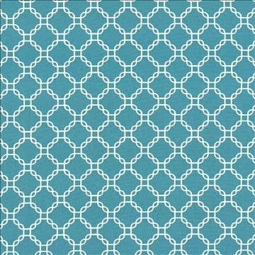 Mahina Trellis Turquoise by Kasmir Designer Fabric 5107 100% Cotton USA 51,000 Wyzenbeek Double Rubs H: 4 4/8 inches, V: 4 4/8 inches 53 - 54 - Swanky Fabrics - Kasmir