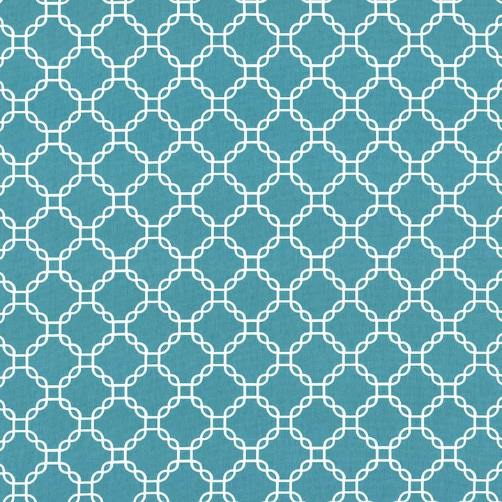 Mahina Trellis Turquoise by Kasmir Designer Fabric 5107 100% Cotton
 USA </p><p>Repeat: Horizontal: 4 4/8 inches and Vertical: 4 4/8 inches 53 - 54 - Swanky Fabrics -