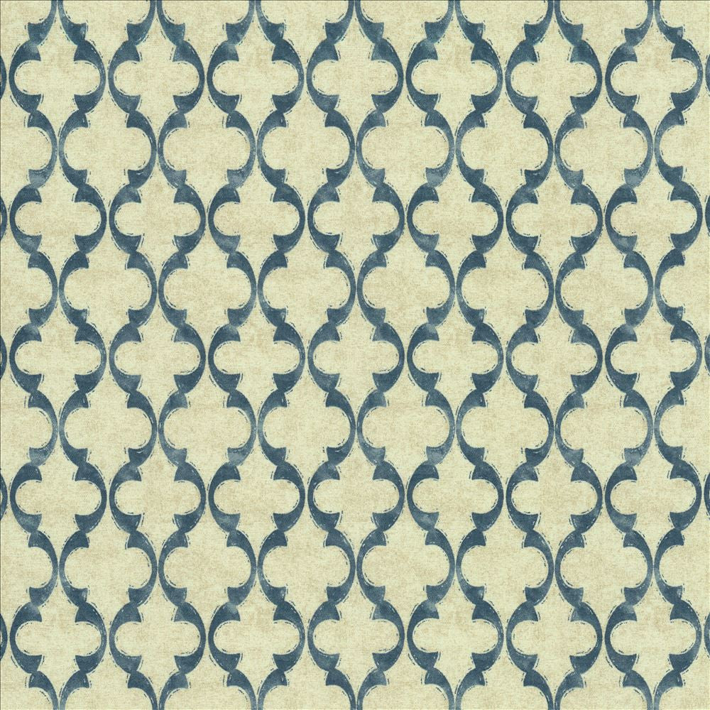 Makayla Caspian by Kasmir Designer Fabric See sample 100% Cotton
 TURKMENISTAN 30,000 Wyzenbeek Double Rubs </p><p>Repeat: Horizontal: 4 4/8 inches and Vertical: 6 3/8 inches 54 - Swanky Fabrics -