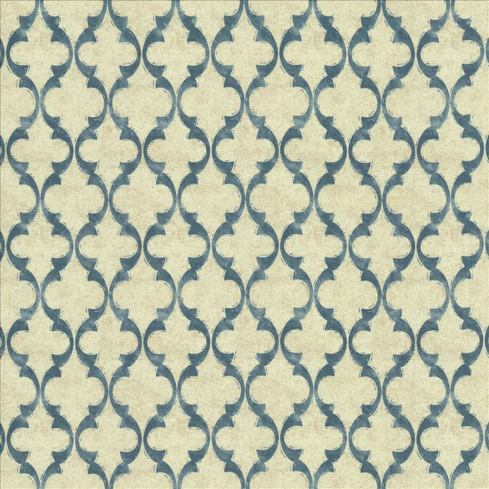 Makayla Caspian by Kasmir Designer Fabric 1456 100% Cotton
 TURKMENISTAN 30,000 Wyzenbeek Double Rubs </p><p>Repeat: Horizontal: 4 4/8 inches and Vertical: 6 3/8 inches 54 - Swanky Fabrics -