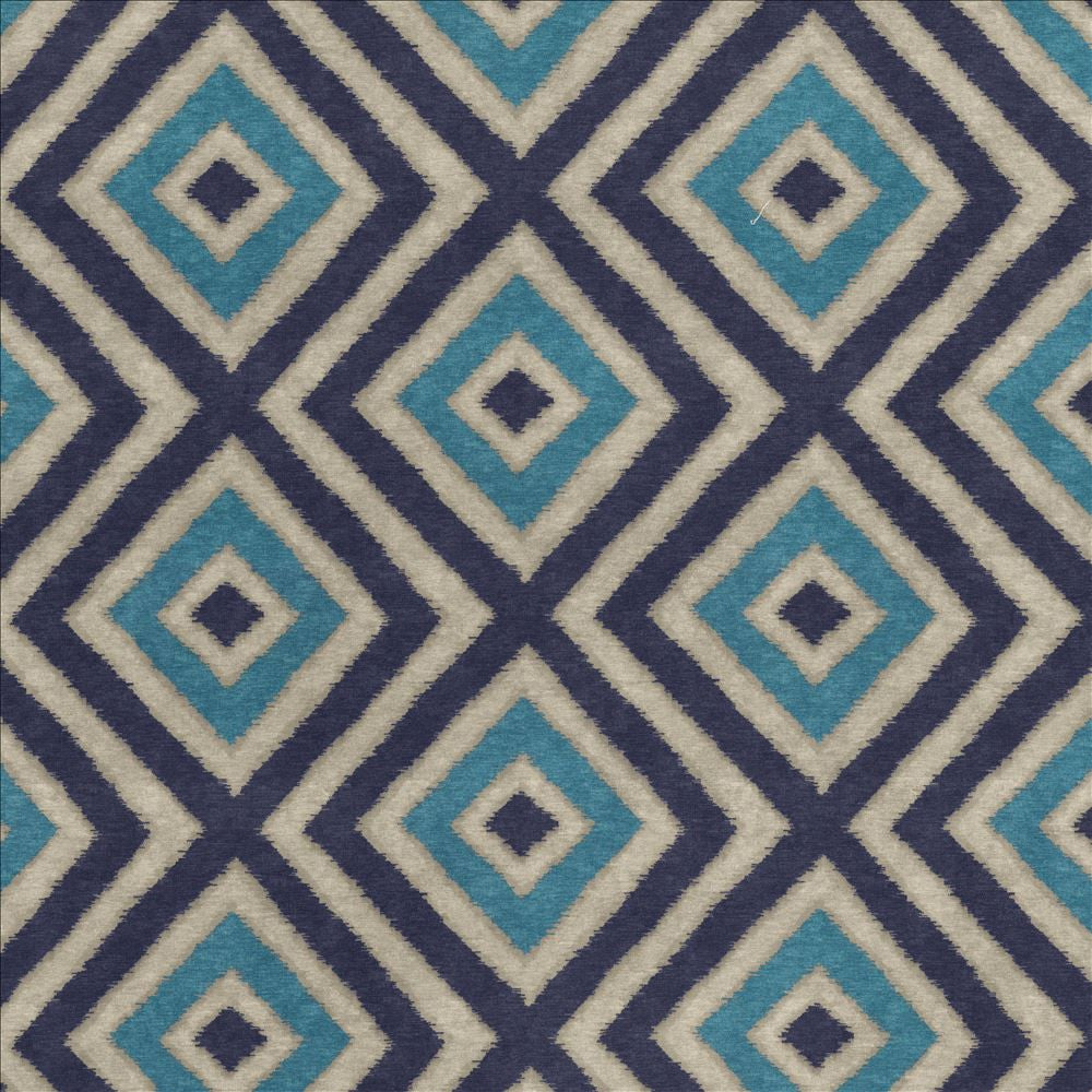 Marazzi Diamond Peacock  by Kasmir Designer Fabric 1436 100% Polyester
 CHINA 51,000 Wyzenbeek Double Rubs Horizontal: 18 inches and Vertical: 12 4/8 inches 54  - Swanky Fabrics -