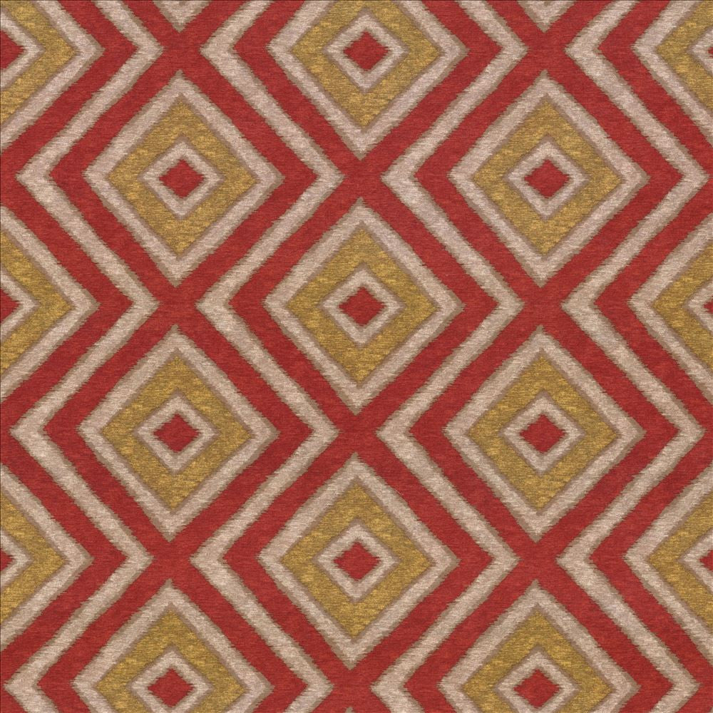 Marazzi Diamond Tomato by Kasmir Designer Fabric 1434 100% Polyester
 CHINA </p><p>Repeat: Horizontal: 18 inches and Vertical: 12 4/8 inches 54 - Swanky Fabrics -