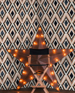Mind the Gap Wallpaper Mind The Gap   DIAMONDS in Copper Metallic edition   (WP20291)