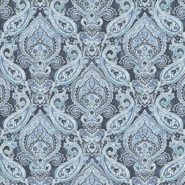Margot Denim by Kasmir Designer Fabric 1454 100% Polyester
 CHINA 30,000 Wyzenbeek Double Rubs </p><p>Repeat: Horizontal: 27 inches and Vertical: 26 inches 53 - Swanky Fabrics -