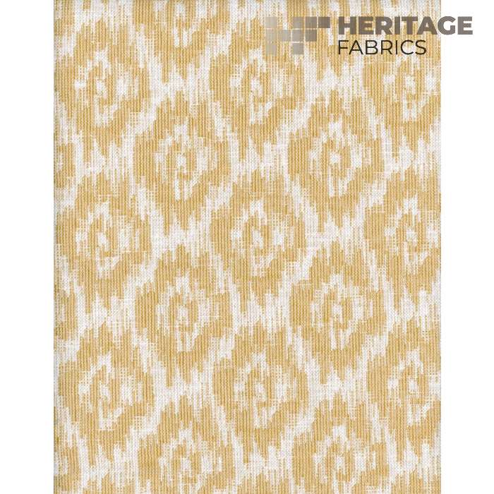 Meadows Marigold by Heritage Fabric - 66% Polyester; 34% Cotton India 18,000 Horizontal: 3.5 and Vertical: 3.5 54" - Fabric Carolina -