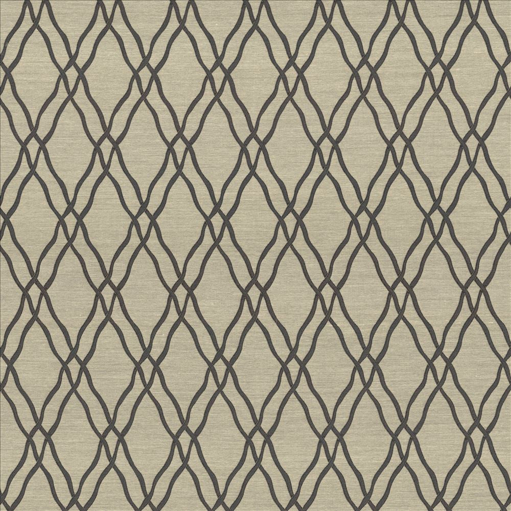 Meander Trellis Slate by Kasmir Designer Fabric 5067 100% Polyester
 CHINA 15,000 Wyzenbeek Double Rubs </p><p>Repeat: Horizontal: 3 4/8 inches and Vertical: 7 6/8 inches 56 - Swanky Fabrics -