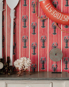 Mind the Gap Wallpaper Mind The Gap   MEDITERRANEAN LOBSTERS Red   (WP30064)
