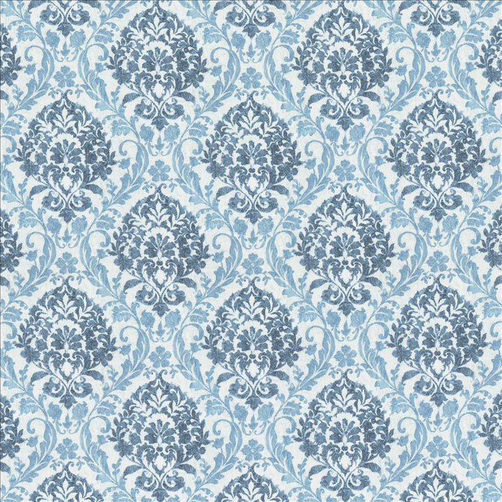 Mesmerizing Denim by Kasmir Designer Fabric 1467 100% Polyester
 INDIA 30,000 Wyzenbeek Double Rubs </p><p>Repeat: Horizontal: 13 4/8 inches and Vertical: 13 4/8 inches 54 - Swanky Fabrics -