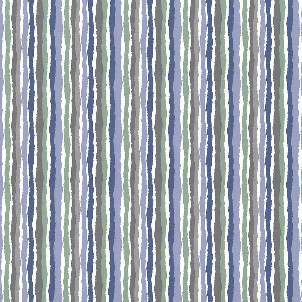 Midgy Stripe Roly Poly Blue  by Kasmir Designer Fabric 1445 100% Cotton
 TURKEY Not Tested Horizontal: 6 4/8 inches and Vertical: 12 5/8 inches 55  - Swanky Fabrics -