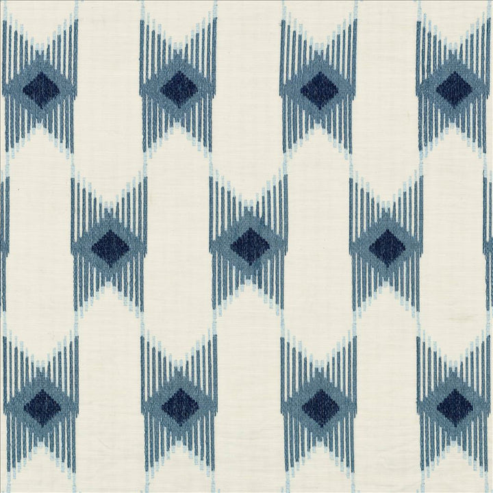 Minnetonka Blue by Kasmir Designer Fabric 1463 80% Cotton
20% Rayon
 INDIA 50,000 Wyzenbeek Double Rubs </p><p>Repeat: Horizontal: 6 5/8 inches and Vertical: 15 2/8 inches 52 - Swanky Fabrics -