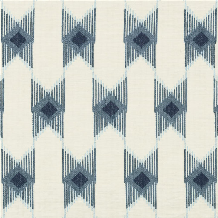 Minnetonka Blue by Kasmir Designer Fabric 1463 80% Cotton
20% Rayon
 INDIA </p><p>Repeat: Horizontal: 6 5/8 inches and Vertical: 15 2/8 inches 54 - Swanky Fabrics -