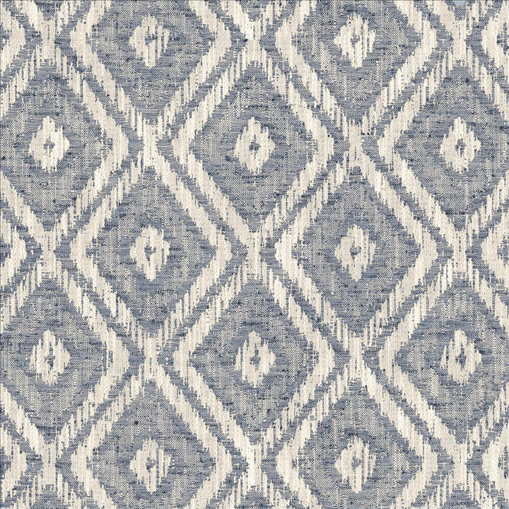 Modern Diamond Indigo by Kasmir Designer Fabric 1472 100% Polyester
 INDIA 30,000 Wyzenbeek Double Rubs </p><p>Repeat: Horizontal: 6 6/8 inches and Vertical: 14 inches 54 - Swanky Fabrics -