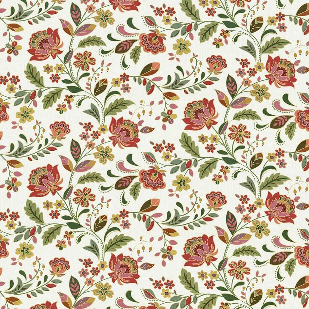 Mon Ami Petal by Kasmir Designer Fabric 5064 100% Cotton PAKISTAN 15,000 Wyzenbeek Double Rubs Horizontal: 54.00 inches and Vertical: 25 2/8 inches 54 - 55 - Swanky Fabrics -