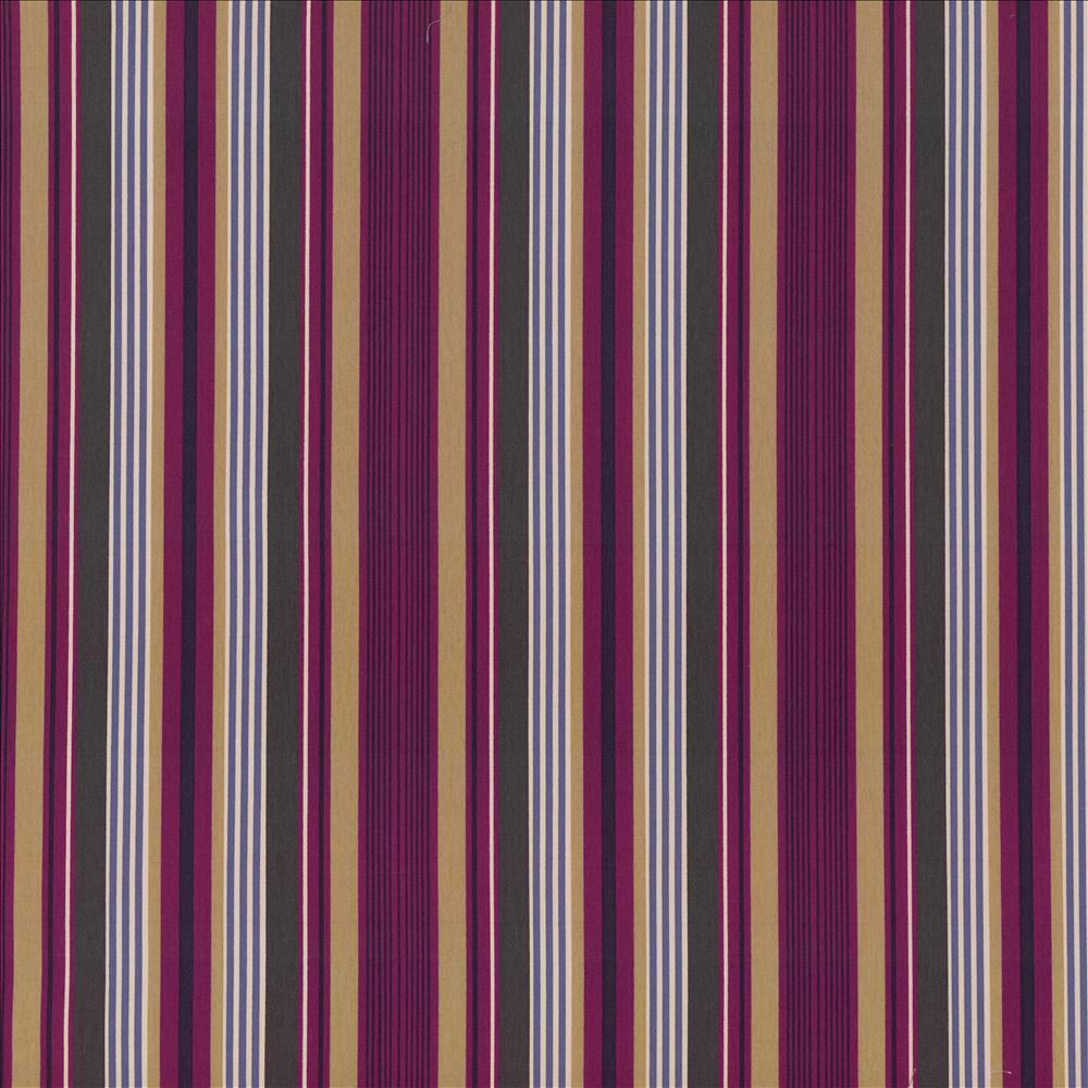 Montage Stripe Plum by Kasmir Designer Fabric 5064 100% Cotton CHINA 15,000 Wyzenbeek Double Rubs Horizontal: 13 6/8 inches and Vertical: 0 Inches 54 - Swanky Fabrics -