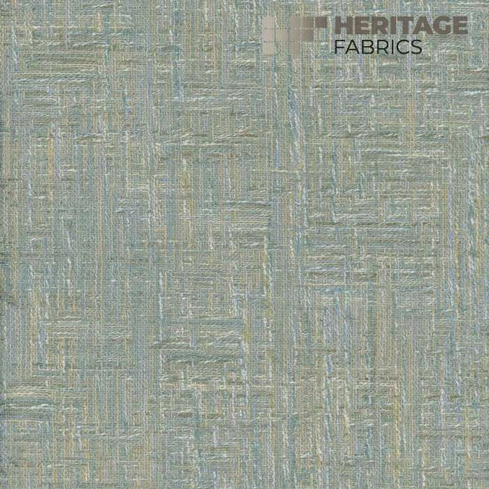 Montecito Seafoam by Heritage Designer Fabric - 79% Poly + 21% Viscose Rayon India 51,000 Horizontal: 6.85" and Vertical: 12.25" 54" - Swanky Fabrics -