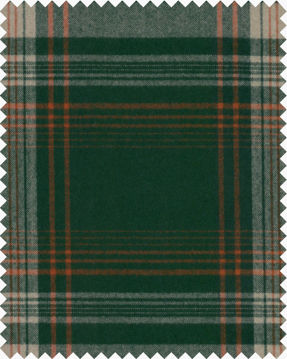 Monterey Plaid Green Woven fabric by Mind the Gap (FB00088), swatch