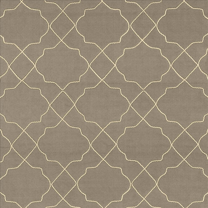 Moroccan Trellis Silver Cloud by Kasmir Designer Fabric 5111 100% Polyester
 CHINA Not Tested </p><p>Repeat: Horizontal: 7 4/8 inches and Vertical: 8 inches 57 - Swanky Fabrics -