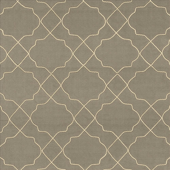 Moroccan Trellis Silver Cloud by Kasmir Designer Fabric 5111 100% Polyester
 CHINA </p><p>Repeat: Horizontal: 7 4/8 inches and Vertical: 8 inches 57 - 59 - Swanky Fabrics -