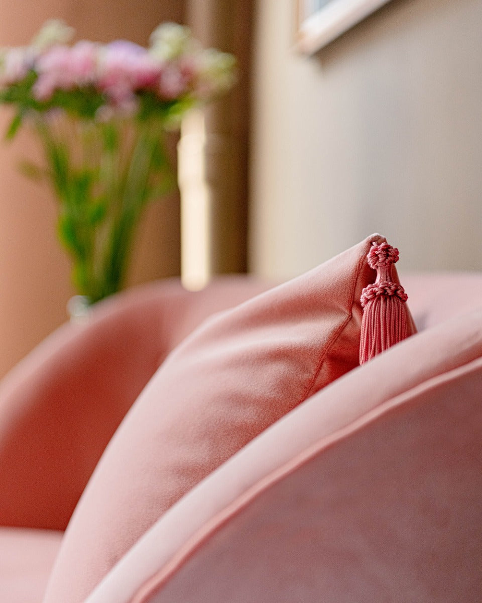 Muted Clay cotton velvet fabric by Mind the Gap (FB00151), view 3