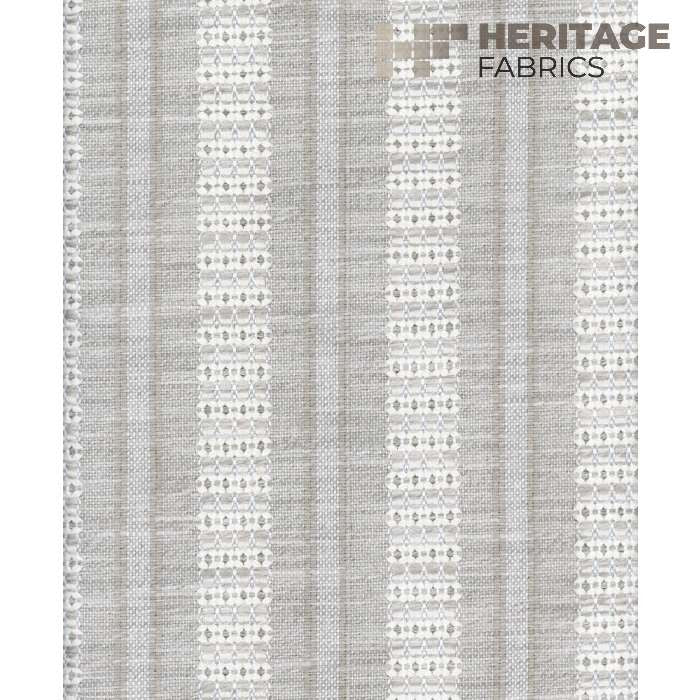 Mykonos Stone by Heritage Designer Fabric - 100% Polyester India Horizontal: 3 and Vertical: 0.5 54" - Swanky Fabrics -