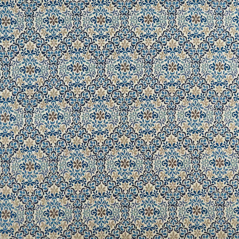 Nina Cambell Fabric Baroda Rana Indigo 3 Yards