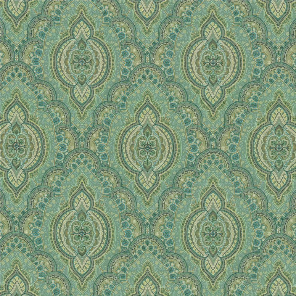 Nea Palmetto  by Kasmir Designer Fabric 5142 100% Cotton
 SOUTH KOREA 15,000 Wyzenbeek Double Rubs Horizontal: 13 4/8 inches and Vertical: 17 6/8 inches 54  - Swanky Fabrics -