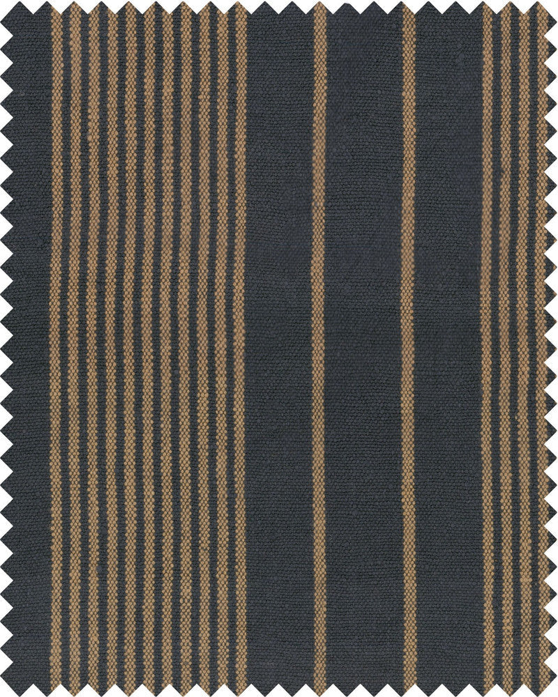 Newport Stripes Heavy Linen by Mind the Gap Designer Fabric WOODSTOCK '69 LIFESTYLE COLLECTION 100% Linen, stonewashed woven fabric Made in Turkey W 50cm x L 60cm / W 19.6in x L 23.6in 59.05in - Swanky Fabrics -